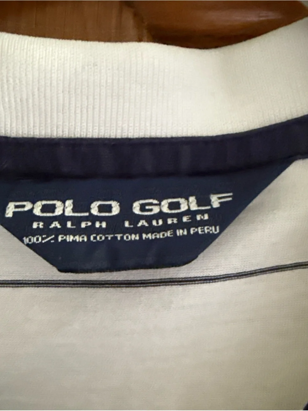 Polo Golf Ralph Lauren 100% PIMA Cotton Striped Polo Shirt  Logo Large